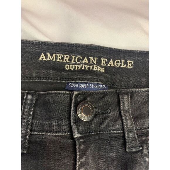 American-eagle-outfitters Women's Black Hi-Rise Shortie Flower Overlay Sz 0 - Picture 4 of 7